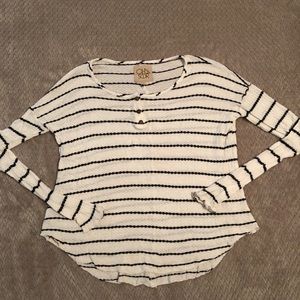 Chaser Waffle Knit Long Sleeve Shirt Small